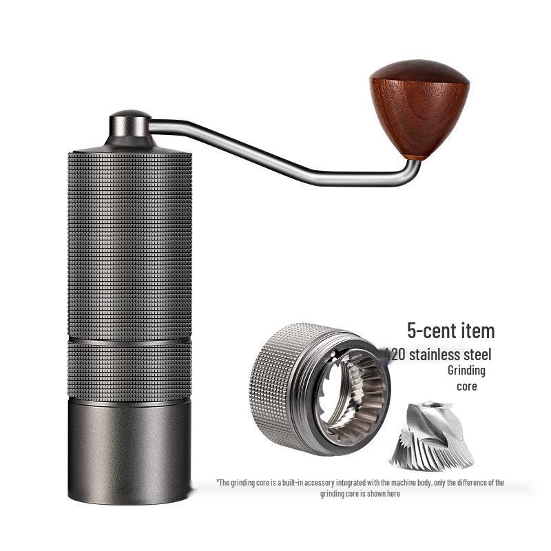 Ghost Tooth Stainless Steel Hand Crank Coffee Grinder - Portable Magnetic Grinder for Coffee Beans