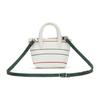 Lacoste Mode Lässig Reißverschluss PVC Umhängetasche Crossbody Tasche Tragetasche Mini Damen Taschen Off-White NF4386SJ-998