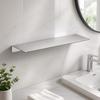 Wall Shelf with Raised Front Edge Drill-Mounted Stainless Steel Wall Shelf Rust-Resistant Easy To Clean for Bathroom, Shower