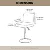 Gollense Stretch Bar Stool Covers with Backs, 4 Pack Waterproof PU Leather Pub Counter Dining Chair Covers, Square Swivel Barstool Seat Slipcover