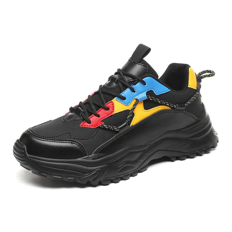 

Couple fashion casual shoes platform heightening sports shoes leather surface breathable dad shoes breathable four seasons new men s shoes 36