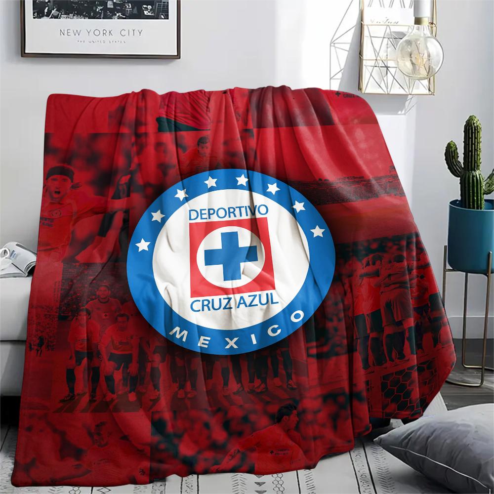 Cruz Azul Fußballmannschaft, Muster Flanelldecke, Hohe Qualität, Bequem für alle Jahreszeiten, Heimdekoration, Wärme und Komfort, Perfekt für Geschenke.