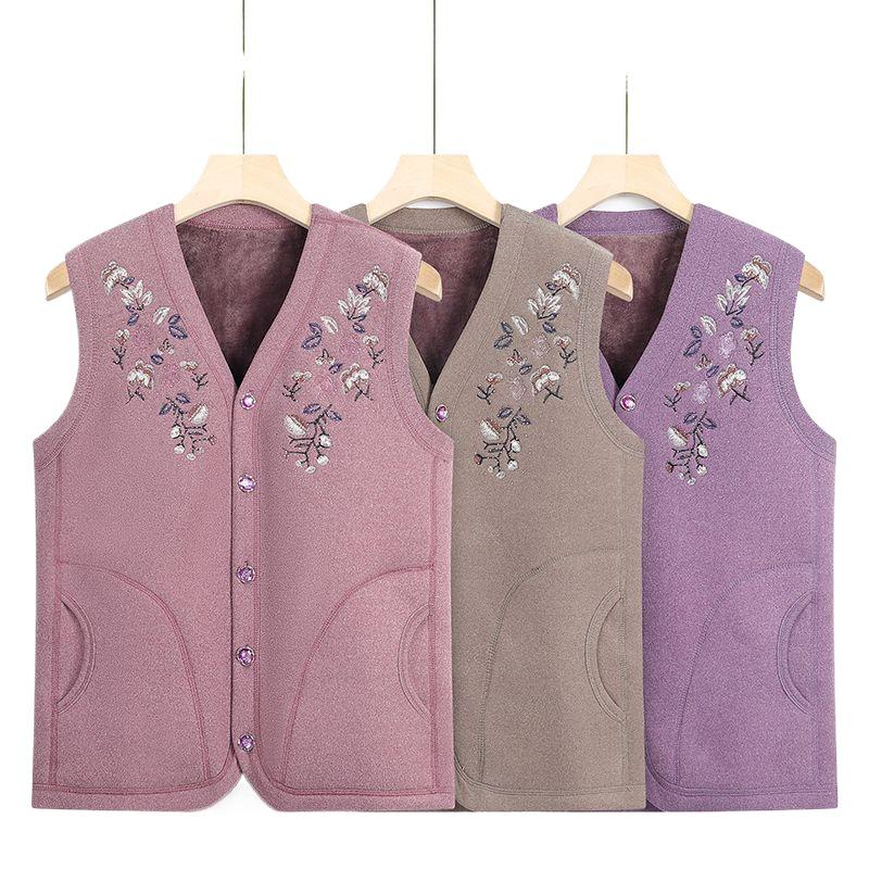 Chaleco para Mujer con Forro Polar para Otoño/Invierno - Ropa de Abrigo Acogedora para Abuelas y Mamás