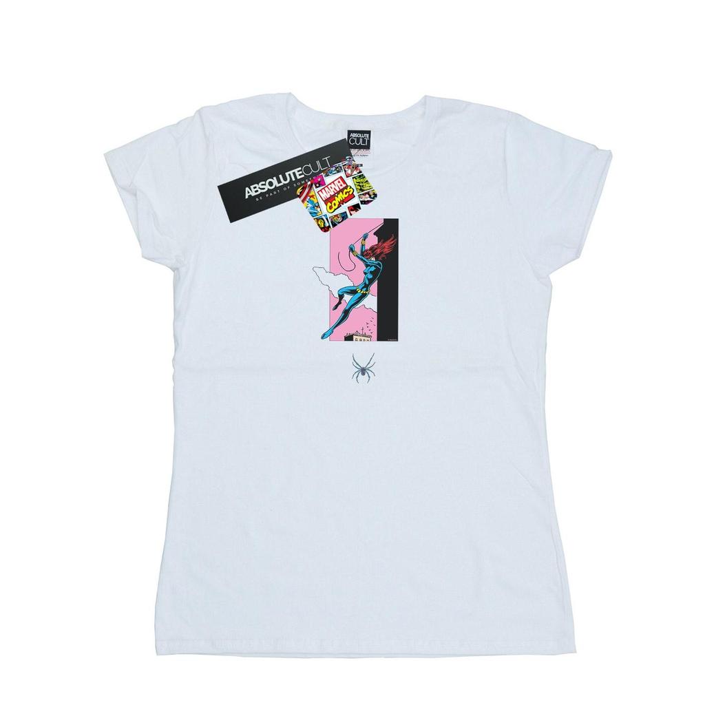 Marvel Comics Womens/Ladies Black Widow Roof Jump Cotton T-Shirt