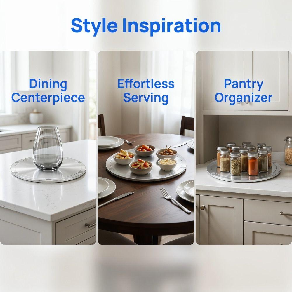 Heavy Duty Turntable Stand Aluminum Zinc Zinc Alloy Swivel Plate Stand Rotating Turntable Showcase Furniture