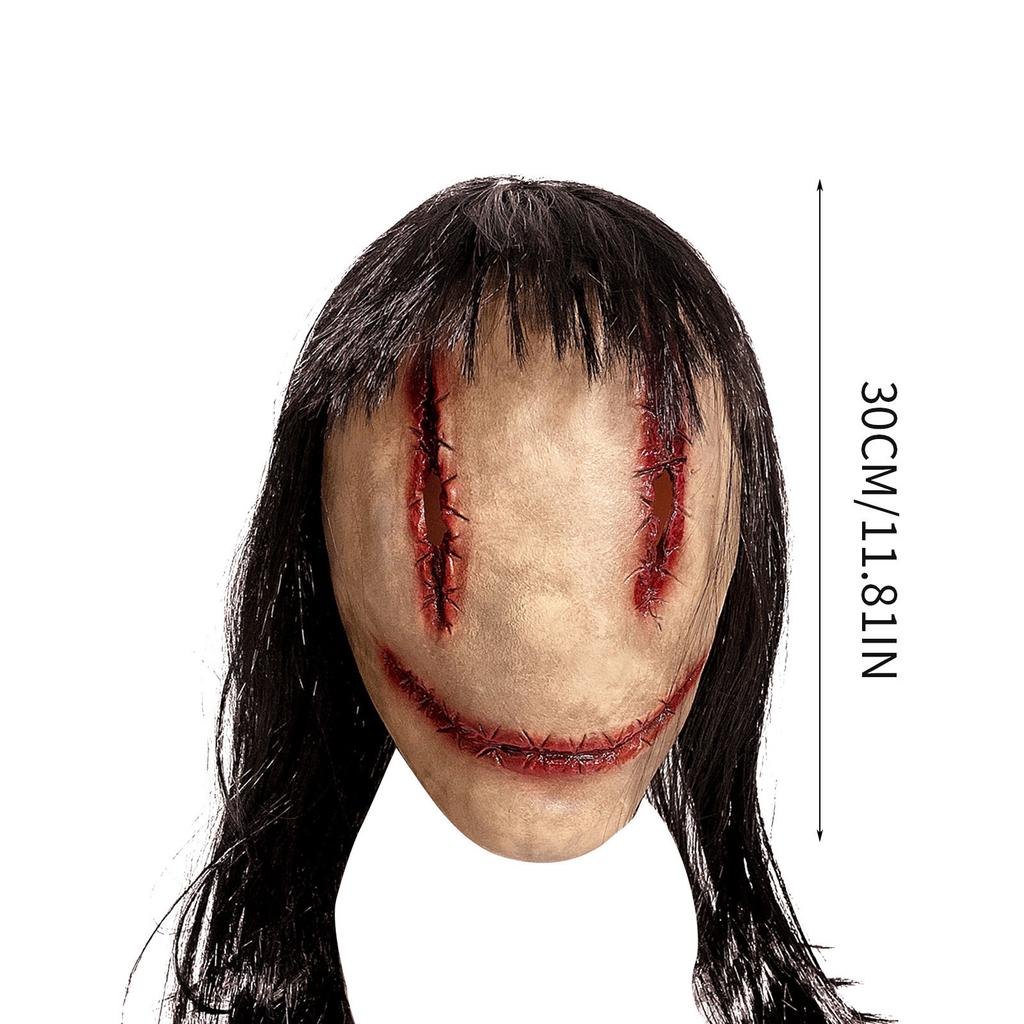 Halloween Scared Demon Mask Scary Halloween Cosplay Creepy Mask for Family Friend Neighbor Gift Party Horror Costume Props