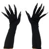 Black Halloween gloves Long Nails Witch Cosplay Costume Gothic Ghost Claw Mittens  Women