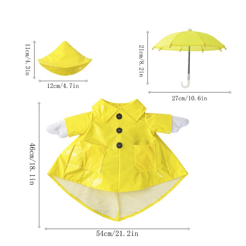 3Pcs/Set Raincoat Style Goose Statue Outfits Goose Statue Raincoat  For 23" Goose Statue