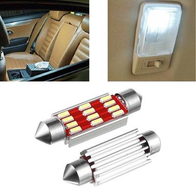 Luces de Coche 36MM Bombilla LED C10W Super Brillante 4014 Auto Lectura 6500K 180LM