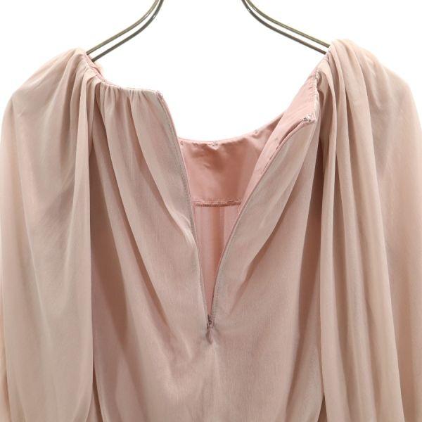 unused nano universe Check switching Five-quarter sleeve Spandex drape 2-way one piece Women Used