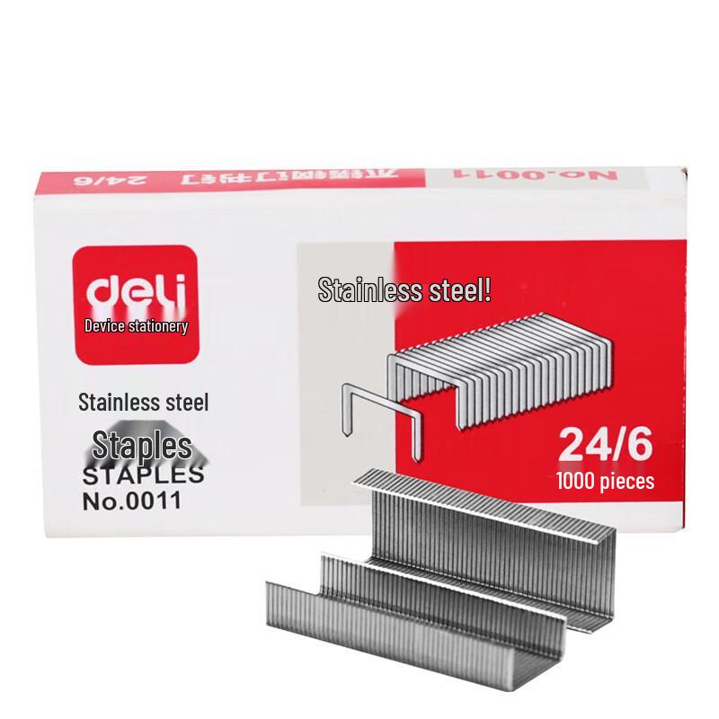 Deli 24/6 Stainless Steel Staples (10 Boxes)