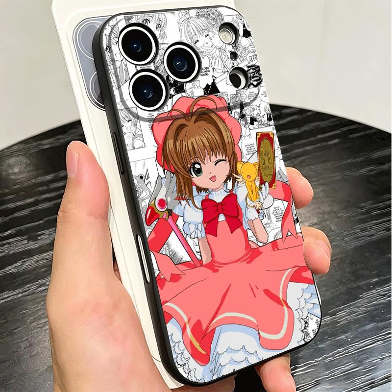 CardCaptor Sakura Anime Soft Phone Case for iPhone 16 16E 17 Air 15 Pro Max 14 Plus 13 Mini 11 12 7 Black Cover Back Shell
