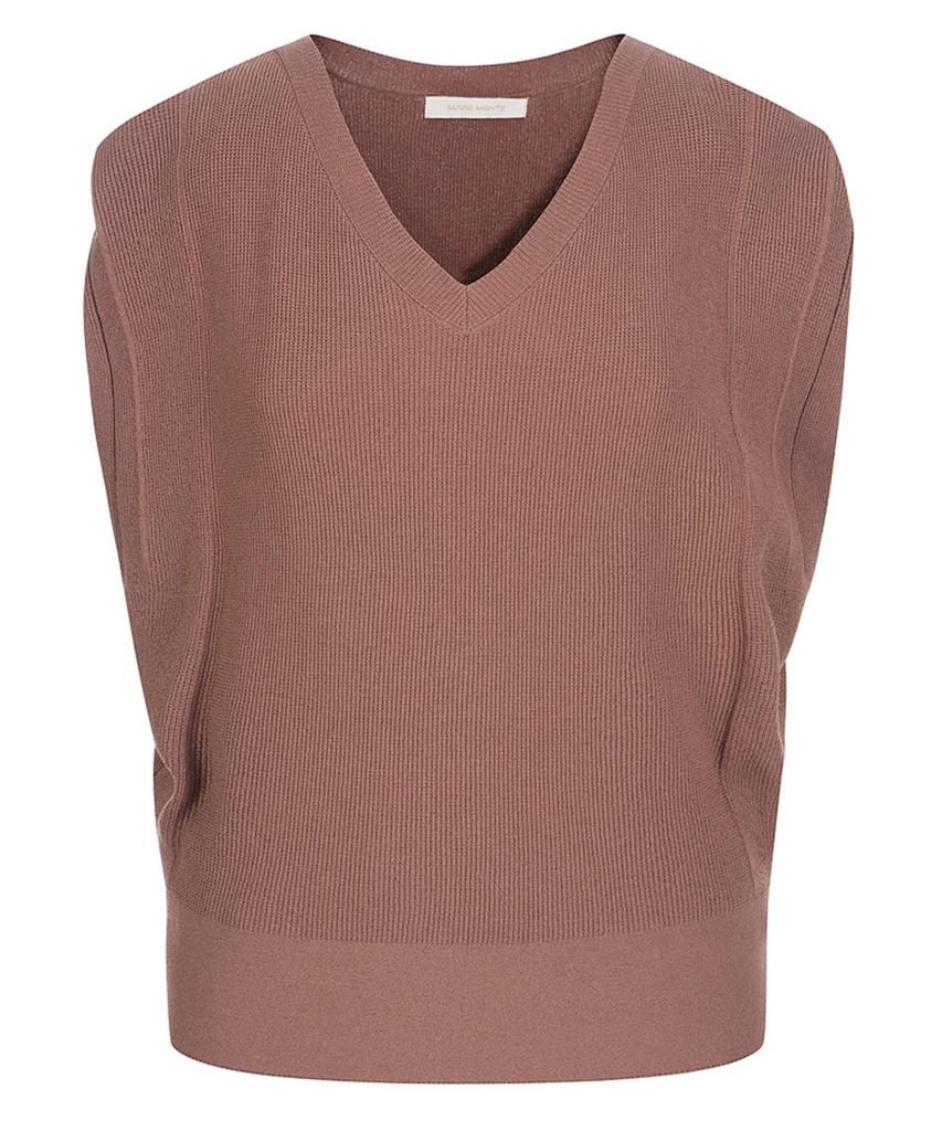 MAREMONTE V-Neck Knit Vest_M235Mkt26P0