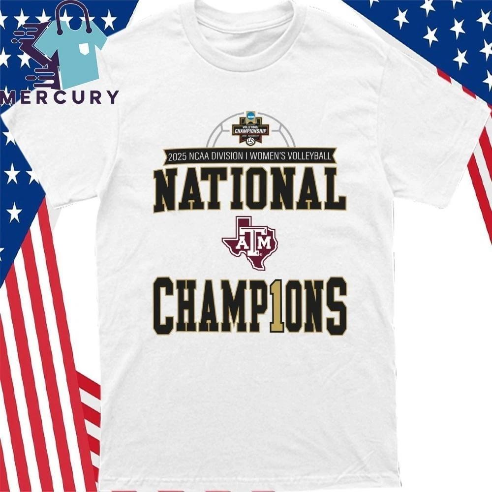 Texas A&M 2025 Division Women’s Volleyball National Champions T-shirt S
