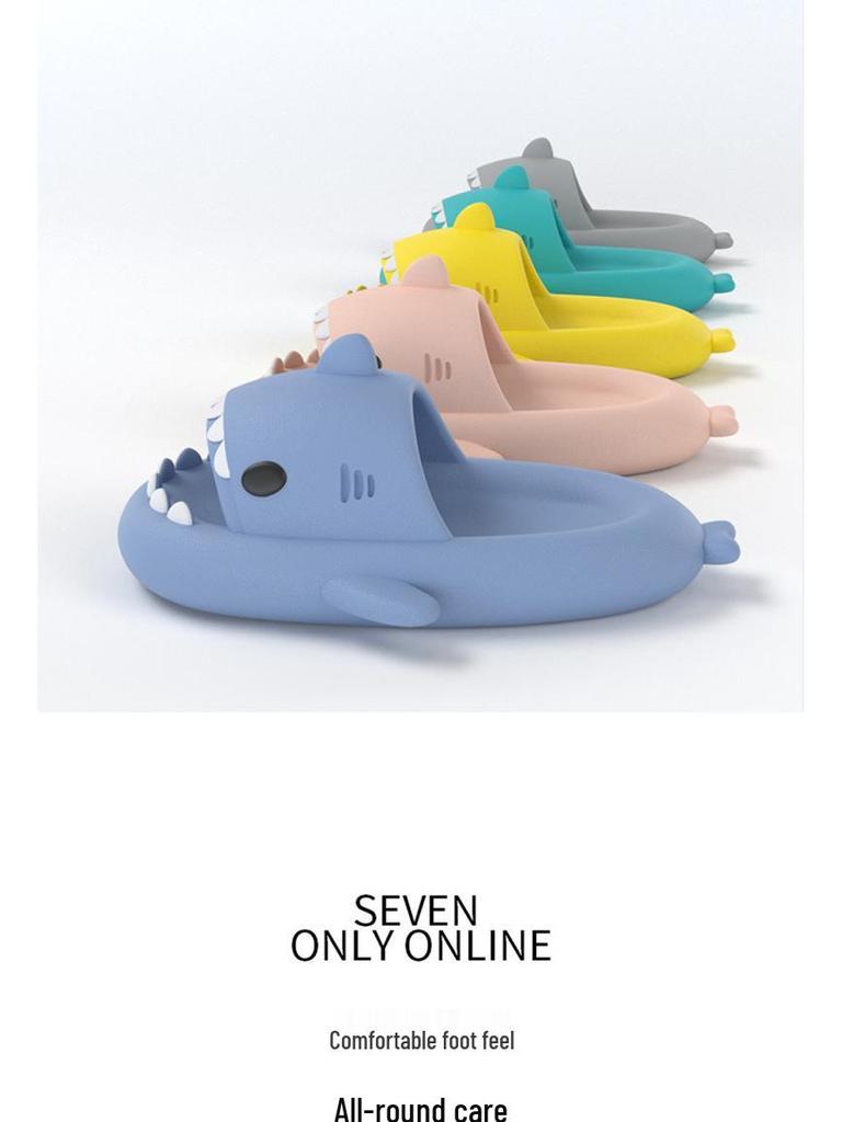 Kids' Shark EVA Summer Slippers - Parent-Child Soft Sole Sandals