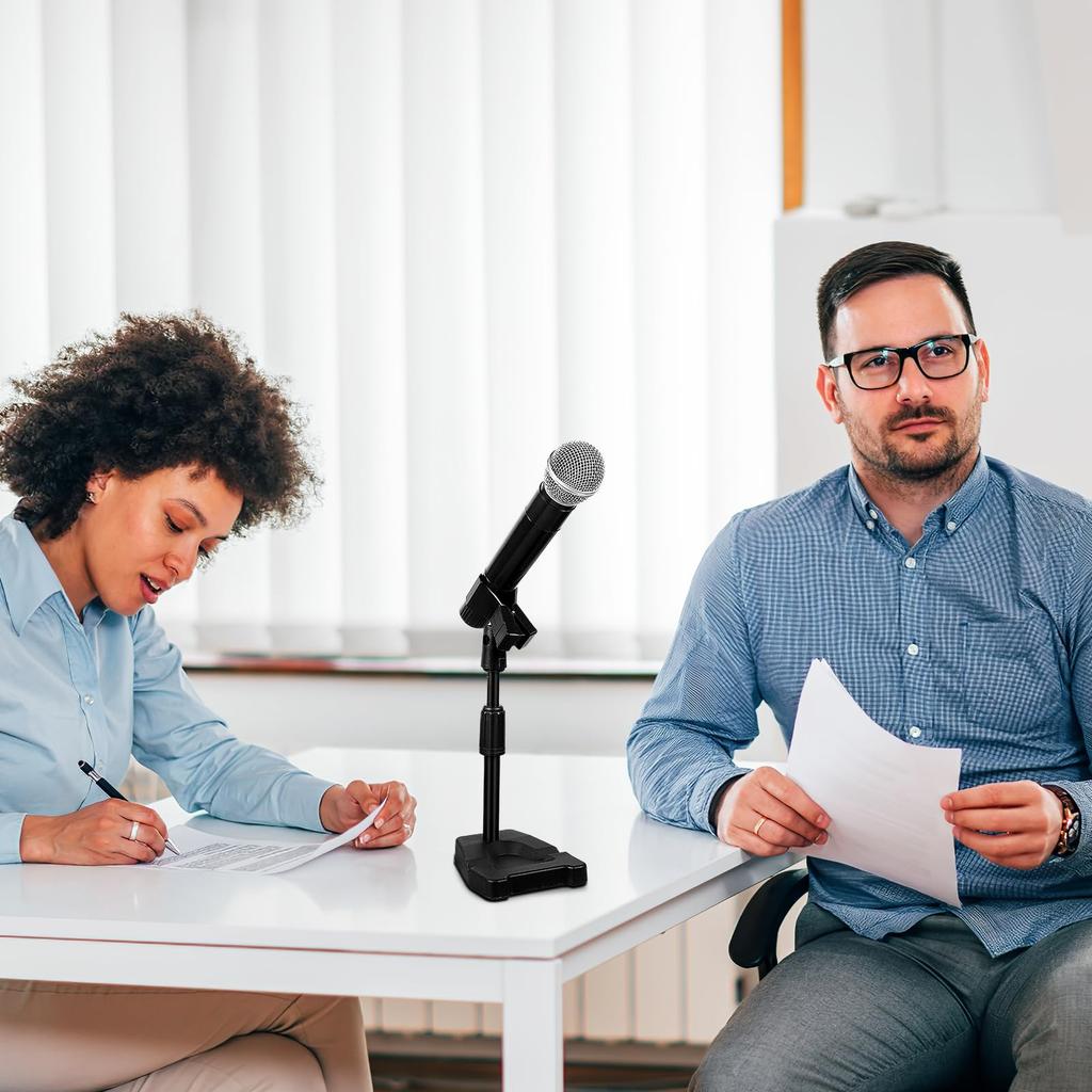 OSALADI Verstellbarer Desktop-Mikrofonständer mit Mikrofonarm und Universalklemme, Mikrofonwinkel verstellbar und für Audio-Live und Aufnahme, Höhe,