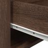 Wall Mounted Nightstand with LED Lights Brown Oak Effect