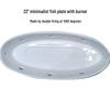22-inch Ceramic Fish Platter with Integrated Warmer