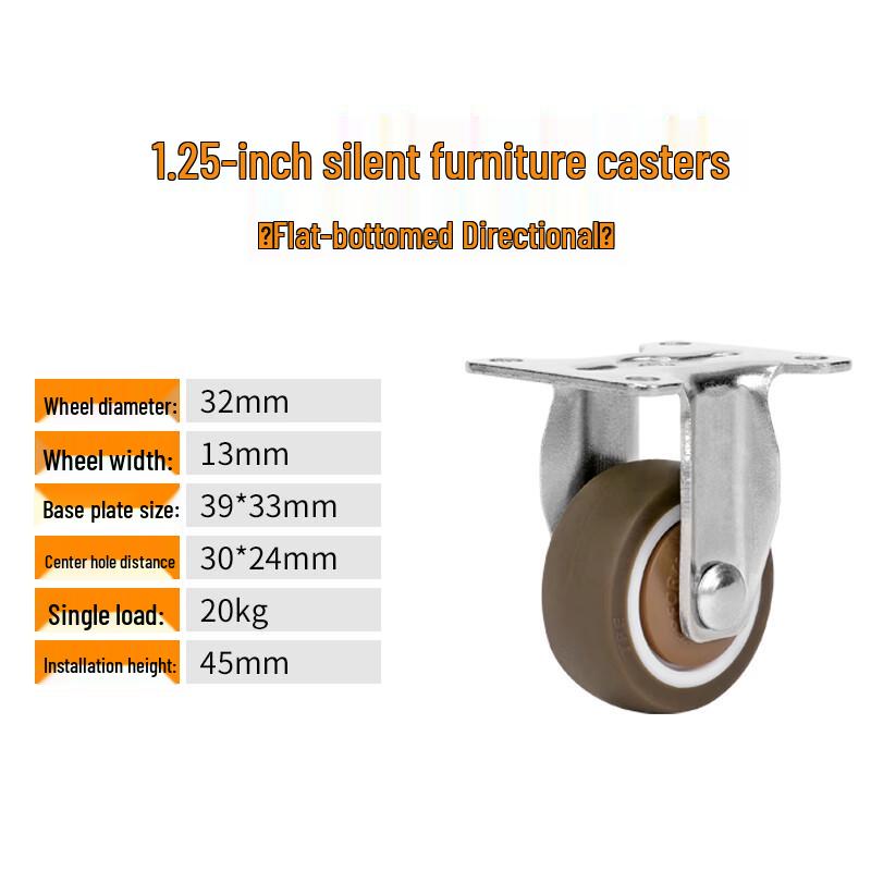 Shangjinsheng Silent TPR Furniture Caster Wheels