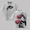 T-shirt Grafica Ken Kaneki dell'Anime 'Tokyo Ghoul', Maglietta Unisex in Cotone Lavato, T-shirt Estiva Larga