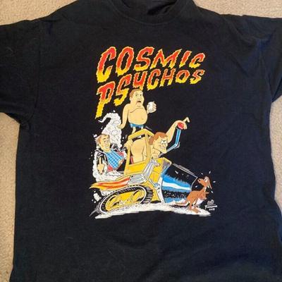 Cosmic Psychos Band Tour Konzert Baumwolle Schwarz Vollgröße T-Shirt