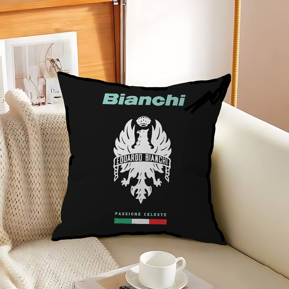 B-Bianchis Bike Logo Pillow Anime Pillow Sofa Bed Head Pillow Cover Cushion Cover 45X45 Cm Fashion