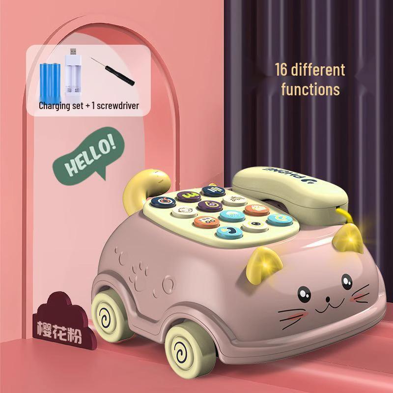 Zweisprachiges Englisch-Chinesisch Lern-Katzen-Telefon-Spielzeug für Kinder