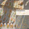 Gold Stamped Blooming Red Peony 3D Self-Adhesive Nail Art Stickers Lily Magnolia Camellia Daisy Rose Manicure Decals