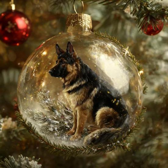 3D Animal Christmas Ball Ornament Funny Dog/Cat/Turtle Hanging Decoraton Clear Plastic Xmas Balls Ornament