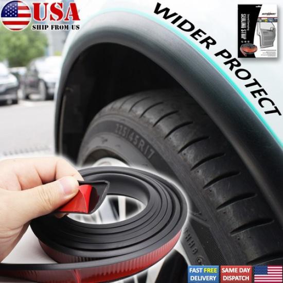 10  Car Fender Flares Wheel Protector Extension Rubber Moulding Trim For Ford VW