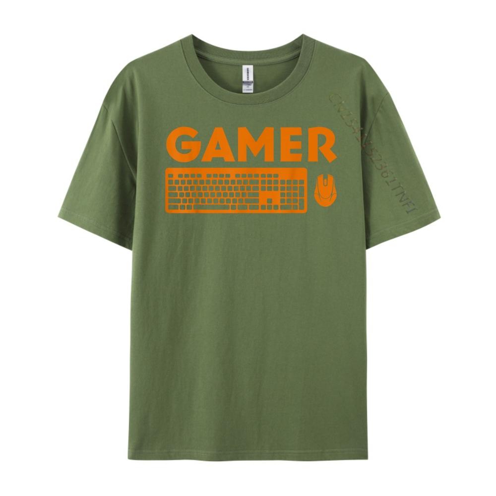 Funny Pc Gamer Keyboard Video Computer Gaming Lovers Outfit Men Graphic Tees Luxury Brand Outdoor Oversize T-shirt