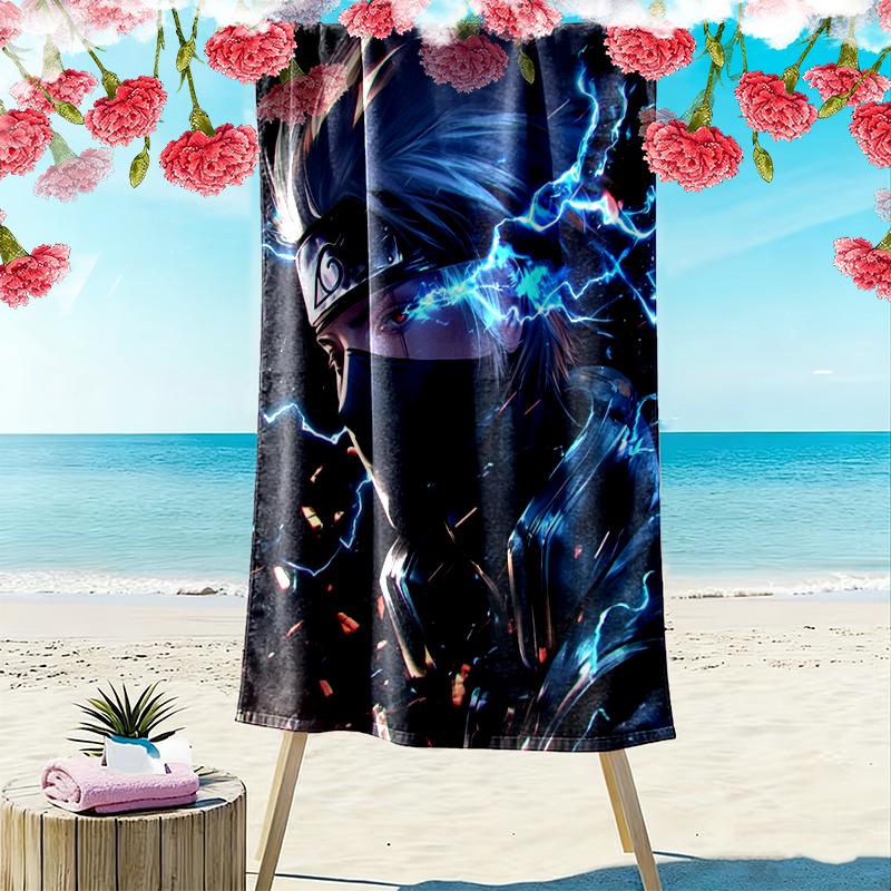 1pc naruto Beach Towel, Soft Beach Towel Suitable for Beach Swimming, Outdoor Camping and Traveling