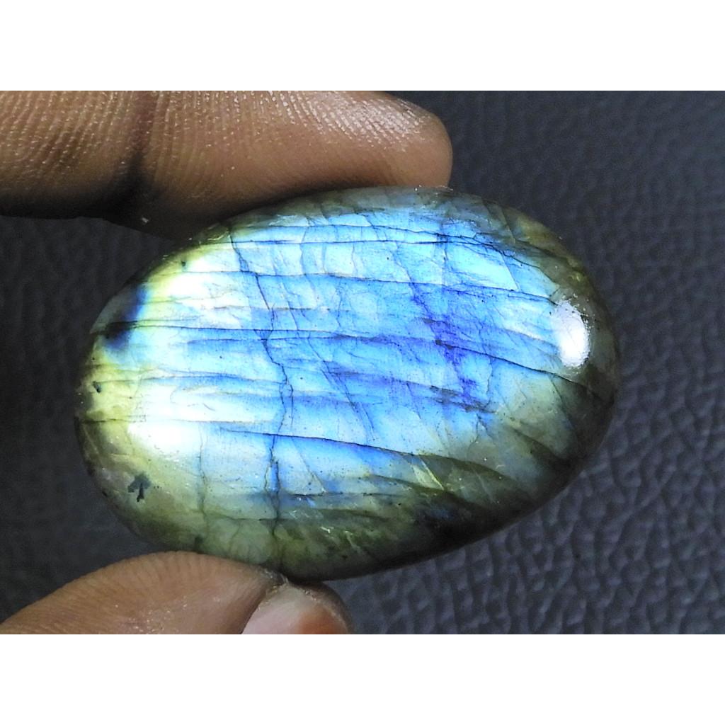 65Cts. Natural Labradorite Blue Fire Oval Cabochon Loose Gemstone 27X38X07MM B-22