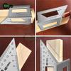 Aluminum Woodwork Scriber T Ruler Multifunction Square 11/91 Degree Gauge Angle Ruler Measuring Woodworking Tool