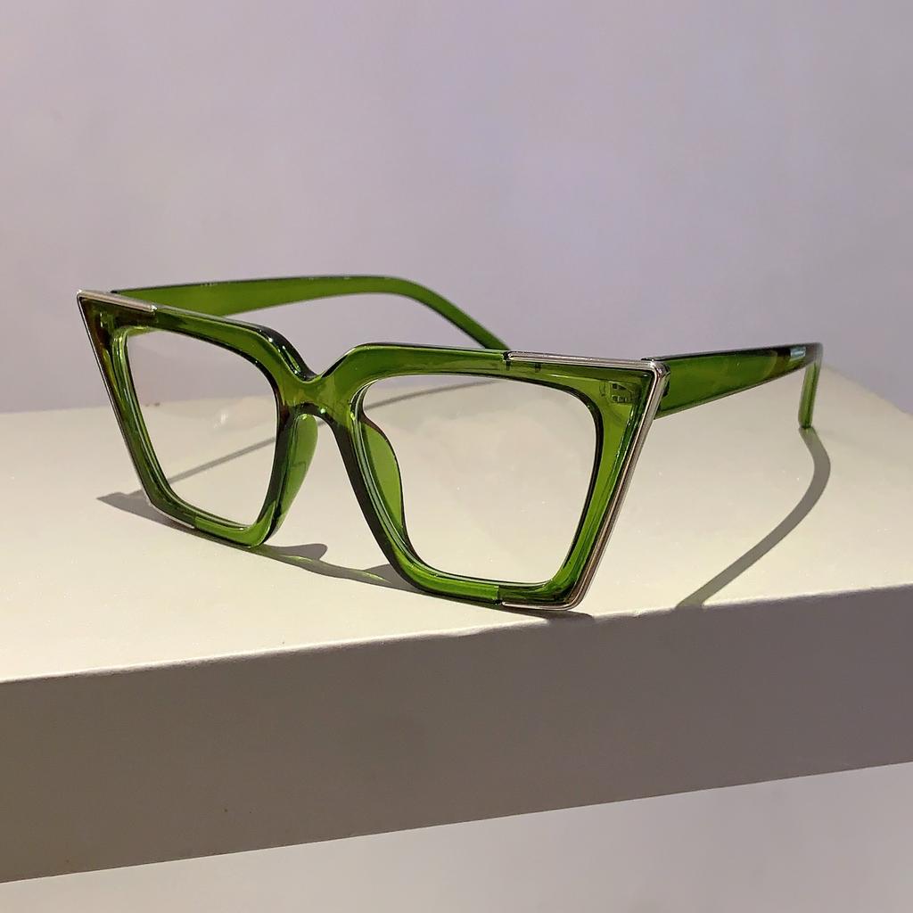 1pc Vintage Steampunk Square  Metal Frame Sunglasses with Full-Rim  Decorative Eyewear for Women Men Business Driving Glasses