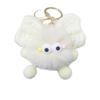 Rex Rabbit Plush Keychain with Bow and Coal Ball Pendant - Cute Couple Gift Accessory