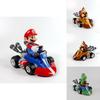 Geschenke Super Mario Kart Prinzessin Peach Pull-Back-Figur Auto PVC-Spielzeugsammlung mit zerlegbaren Gliedmaßen