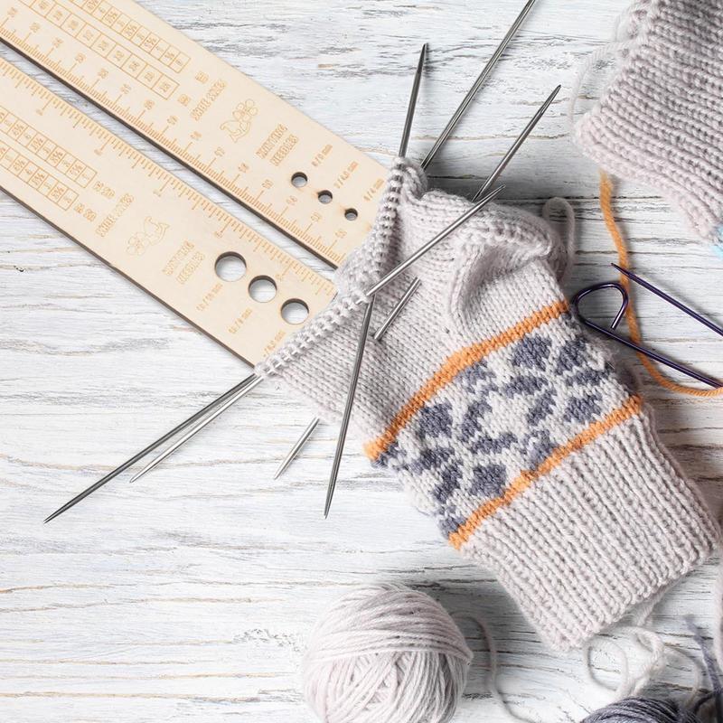 wooden Sock Ruler knitting Tool Stocking Blocker Knit Sock Ruler Convenient Practical DIY Supplies Smooth Knitting Accessories China Mainland