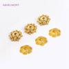 18K Gold Plated Cloud Pattern Bead Caps For Jewelry Making High Quality Brass Hollow Bead Caps DIY Bracelet Making Findings