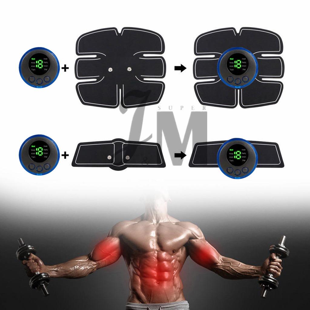 EMS Electric Muscle Stimulator Fitness Massage Abdominal Trainer Toner Body Slimming Massager Home Gym Equiment