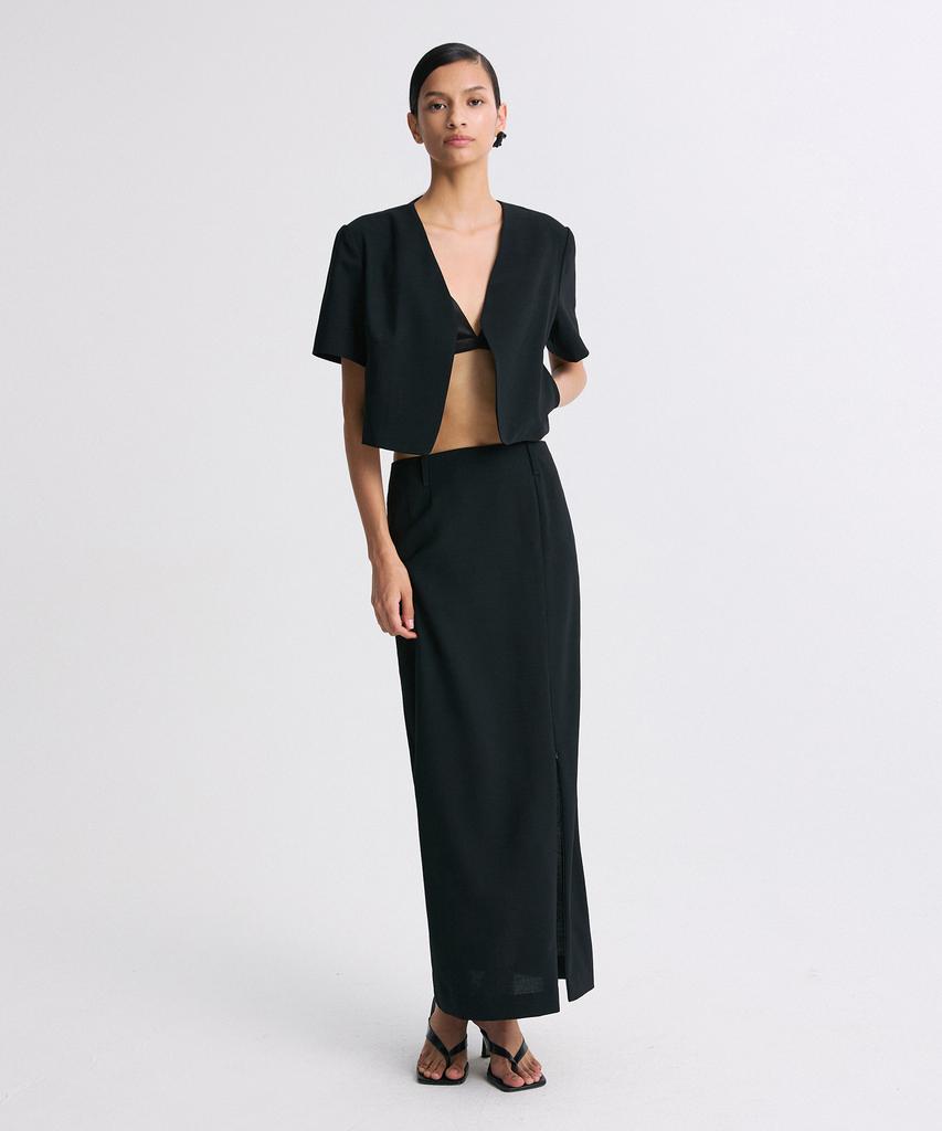 Rie Zip-Hem Maxi Skirt