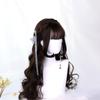 Bybrana Ladies Wear Cute And Beautiful High Temperature Wigs, Brown Long Hair, Big Wavy Bangs, Lolita