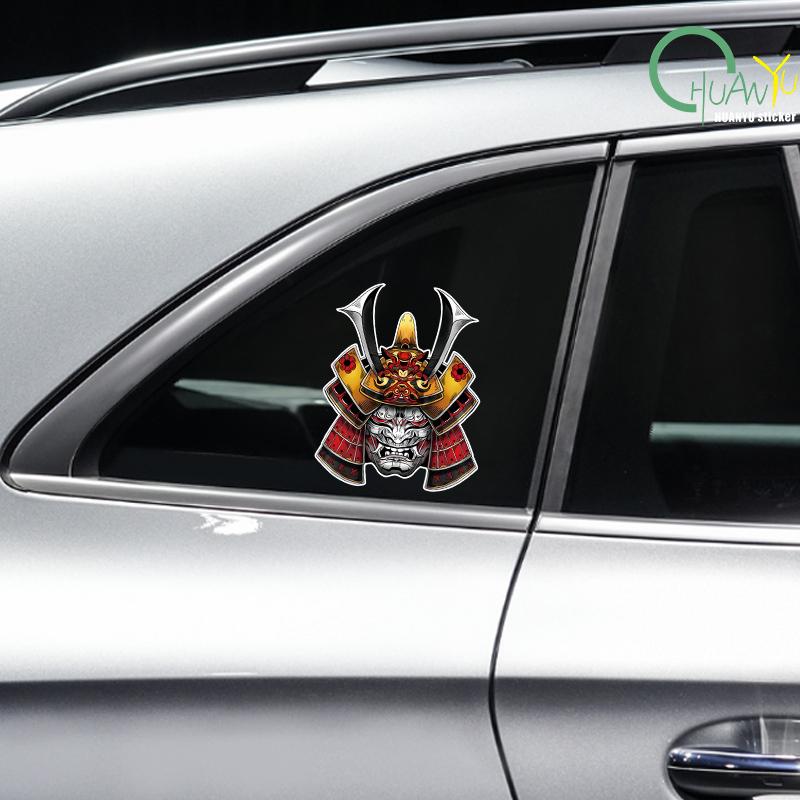 Japan Dämon Geist Samurai Autoaufkleber Totenkopf Prajna Auto Tankdeckel Hannya Aufkleber Vinyl Laptop Form A4 Q3 Auto Dekoration