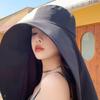 Women Sun Hat Full Face Sunscreen Large Hat Shawl Sun Hat Uv Face Visor Foldable Fisherman Hat Upf50+ Integrated Women Shawl Hat
