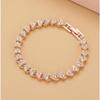 1 Pcs Luxury Roman Crystal Geometric Chain Bracelets For Women Trendy Goth Full Rhinestone Charm Bangles Wed Jewelry Accessories