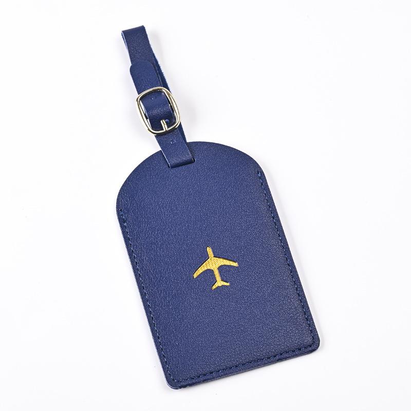 1PCS PU Leather Business Luggage Tag Suitcase Address Label Luggage Boarding Case Label Name ID Address Clip Travel Accessories