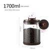 Glass Airtight Canister Kitchen Storage Bottles Jar Sealed Container Tea Coffee Beans Grains Candy Jar With Exhaust Coffee Lover