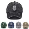 Pc Hollow Out Owl Printed Washed Baseball Hat Casual Hats for Unisex Hat for Women Breathable Baseball Caps Adjustable DAD Hat