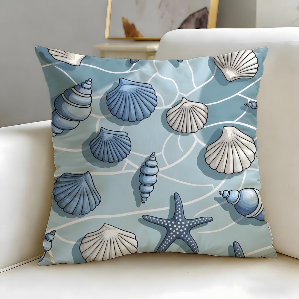 Artistic border Cushion Cover Soft  EasyWash Pillow Case  Versatile for Couch Bed Travel and Office