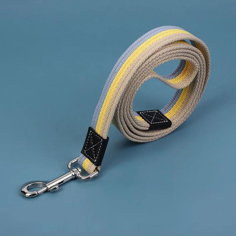 Pet Canvas Leash Extended and Thickened Leash Small Medium Dog Leash for Outdoor Walking Dog Harness and Leashes